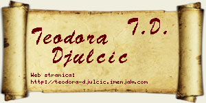 Teodora Đulčić vizit kartica